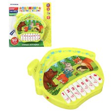 Игрушка интерактивная "Пианино Сказочные песенки", звук, PP, 2АА, 20,3x21,4x2,8см ИГРОЛЕНД